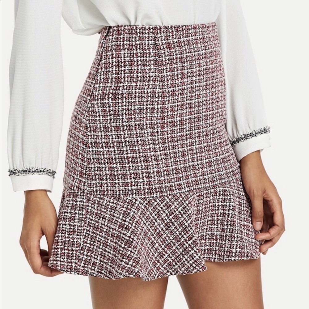 Ruffle Hem Bodycon Skirt